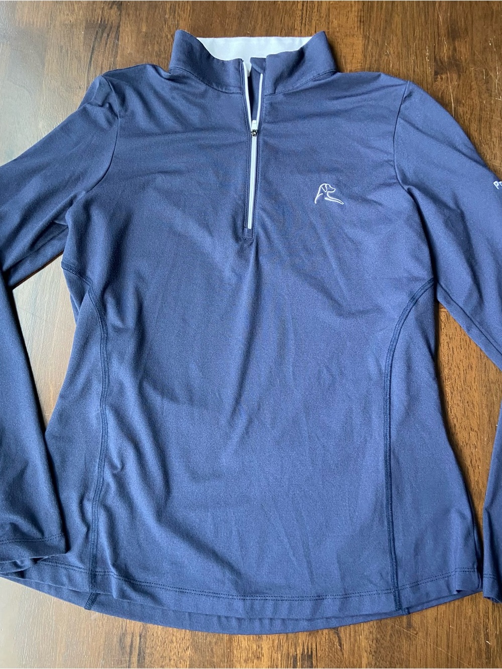 Rhoback 1/4 Zip Pullover Womens Small Navy Blue Performance Golf Shirt PMMI 2023